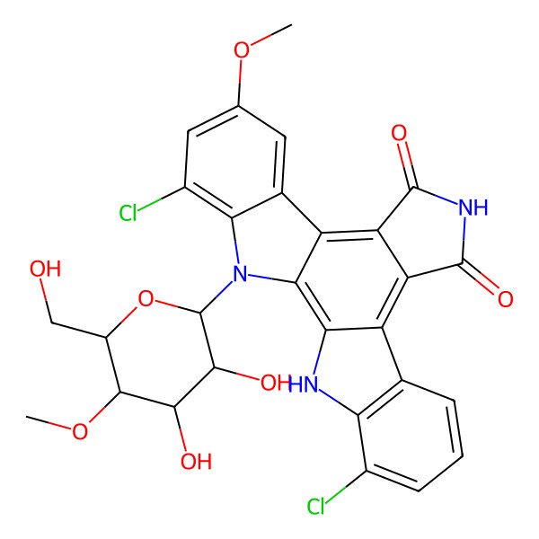 2D Structure of 9-Methoxyrebeccamycin