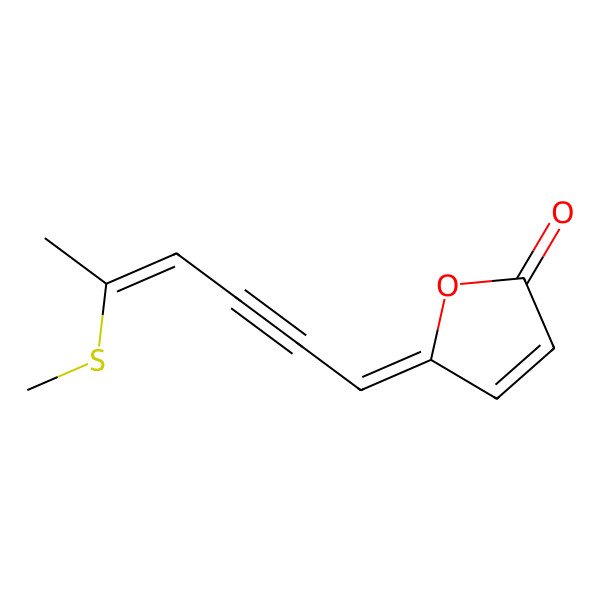 2D Structure of 9-Methylthio-2,4,8-decatriene-6-yn-4-olide 2D Structure of 9-Methylthio-2,4,8-decatriene-6-yn-4-olide