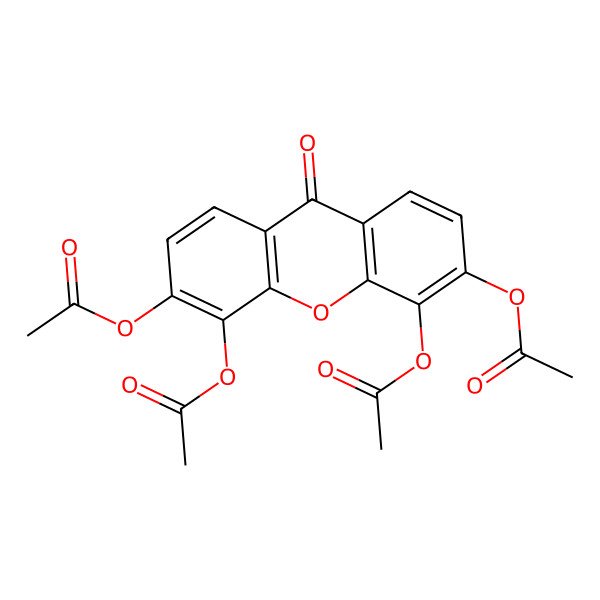 2D Structure of 9-oxo-9H-xanthene-3,4,5,6-tetrayl tetraacetate