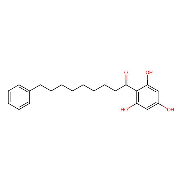 2D Structure of 9-Phenyl-1-(2,4,6-trihydroxyphenyl)nonan-1-one