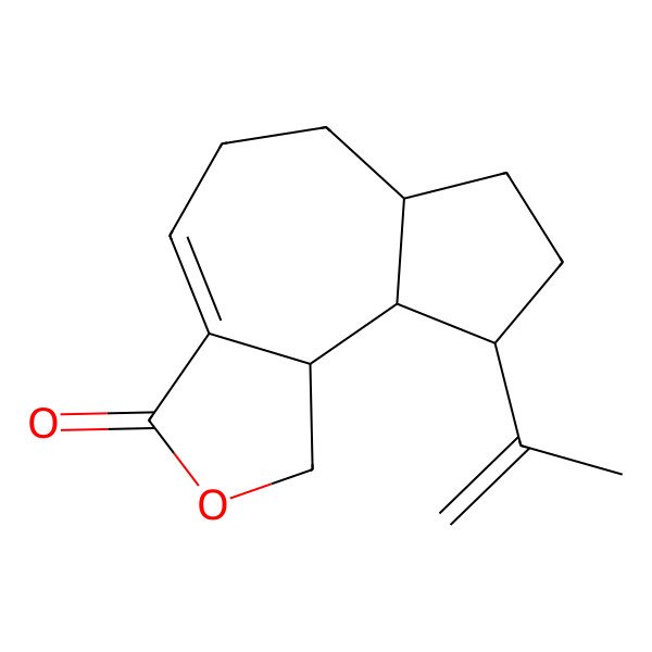 2D Structure of 9-prop-1-en-2-yl-5,6,6a,7,8,9,9a,9b-octahydro-1H-azuleno[4,5-c]furan-3-one