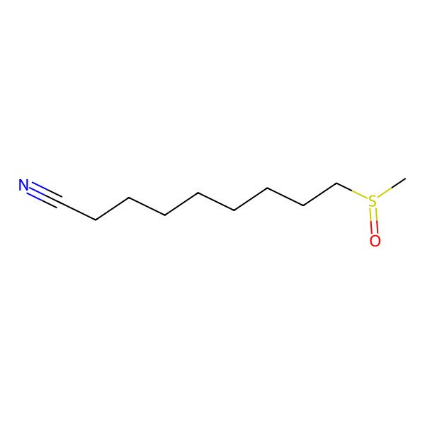 2D Structure of 9-[(S)-methylsulfinyl]nonanenitrile