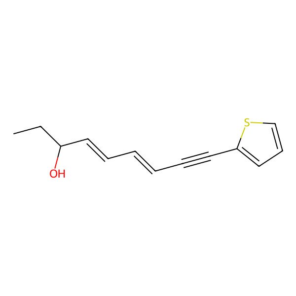 2D Structure of 9-Thiophen-2-ylnona-4,6-dien-8-yn-3-ol