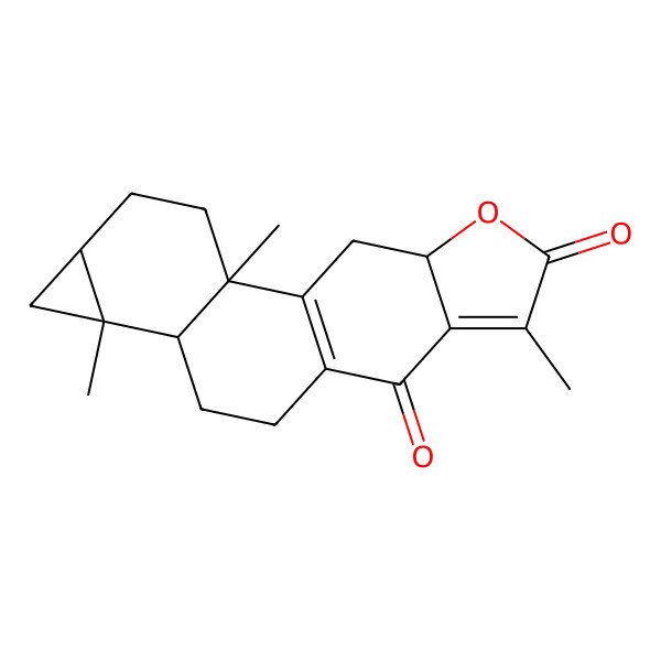 2D Structure of (2S,5S,7R,8S,17S)-2,7,14-trimethyl-16-oxapentacyclo[9.7.0.02,8.05,7.013,17]octadeca-1(11),13-diene-12,15-dione