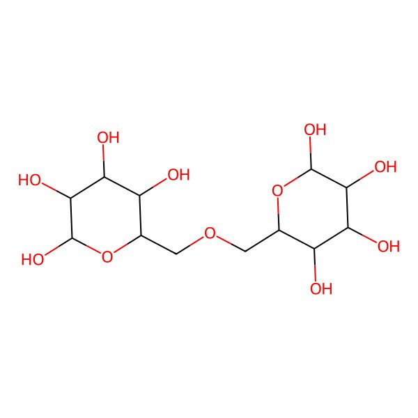 2D Structure of (2R,3S,4S,5R,6S)-6-[[(2R,3S,4R,5R,6S)-3,4,5,6-tetrahydroxyoxan-2-yl]methoxymethyl]oxane-2,3,4,5-tetrol