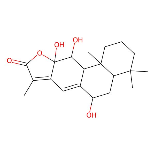 2D Structure of 6,10a,11-Trihydroxy-4,4,8,11b-tetramethyl-1,2,3,4a,5,6,11,11a-octahydronaphtho[2,1-f][1]benzofuran-9-one