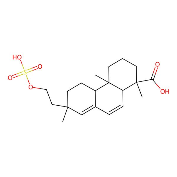 2D Structure of (1S,4aR,4bR,7R,10aR)-1,4a,7-trimethyl-7-(2-sulfooxyethyl)-3,4,4b,5,6,10a-hexahydro-2H-phenanthrene-1-carboxylic acid 2D Structure of (1S,4aR,4bR,7R,10aR)-1,4a,7-trimethyl-7-(2-sulfooxyethyl)-3,4,4b,5,6,10a-hexahydro-2H-phenanthrene-1-carboxylic acid