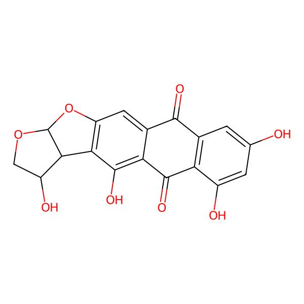 2D Structure of 2,5,16,18-Tetrahydroxy-7,9-dioxapentacyclo[10.8.0.03,10.04,8.014,19]icosa-1,3(10),11,14(19),15,17-hexaene-13,20-dione