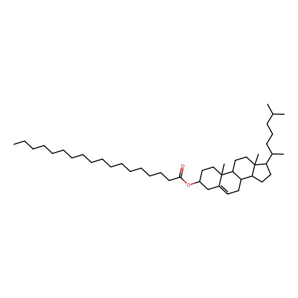 2D Structure of [(3S,8R,9R,10R,13R,14R,17R)-10,13-dimethyl-17-[(2R)-6-methylheptan-2-yl]-2,3,4,7,8,9,11,12,14,15,16,17-dodecahydro-1H-cyclopenta[a]phenanthren-3-yl] octadecanoate