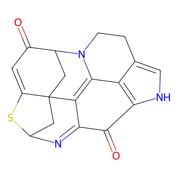 2D Structure of (1R,14S,19S)-15-thia-4,9,13-triazaheptacyclo[12.6.1.13,7.01,16.02,12.04,19.010,22]docosa-2,7,10(22),12,16-pentaene-11,18-dione