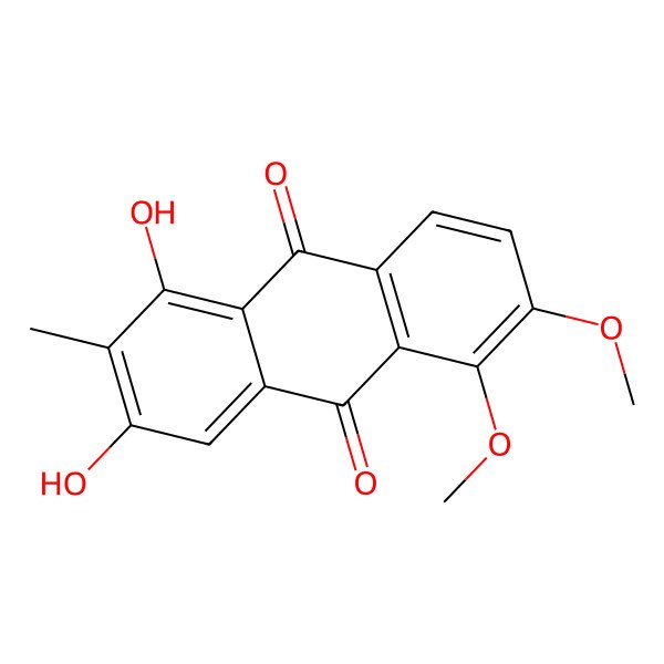2D Structure of 9,10-Anthracenedione, 1,3-dihydroxy-5,6-dimethoxy-2-methyl- 2D Structure of 9,10-Anthracenedione, 1,3-dihydroxy-5,6-dimethoxy-2-methyl-
