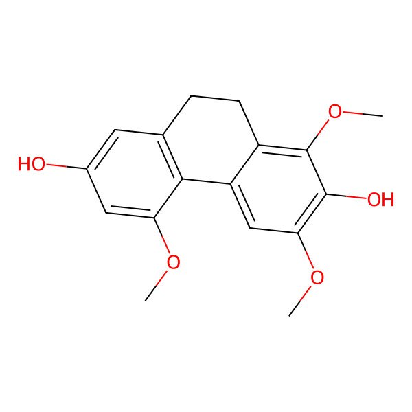 2D Structure of 9,10-Dihydro-2,7-dihydroxy-1,3,5-trimethoxyphenanthrene