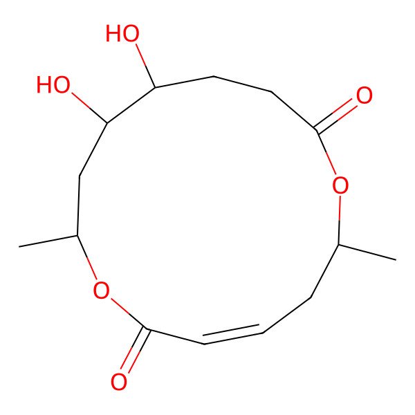 2D Structure of 9,10-dihydro-(6R,11R,12R,14R)-colletodiol