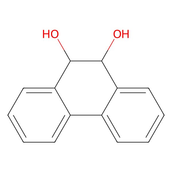 2D Structure of 9,10-Dihydro-9,10-phenanthrenediol