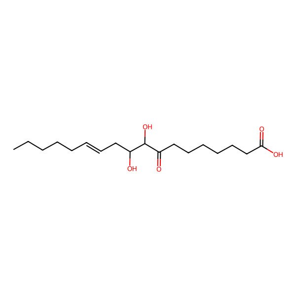 2D Structure of 9,10-Dihydroxy-8-oxooctadec-12-enoic acid