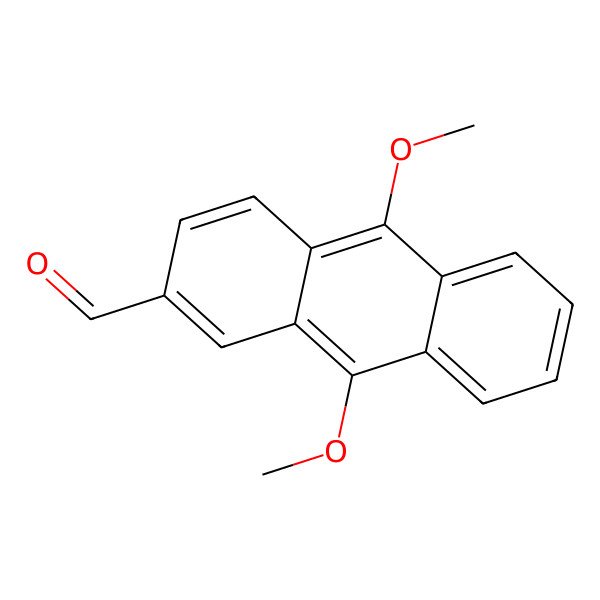 2D Structure of 9,10-Dimethoxyanthracene-2-carbaldehyde 2D Structure of 9,10-Dimethoxyanthracene-2-carbaldehyde