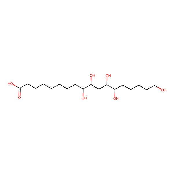 2D Structure of 9,10,12,13,18-Penta-hydroxystearic acid