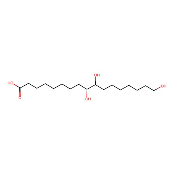 2D Structure of 9,10,17-Trihydroxyheptadecanoic acid