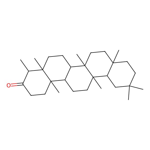 2D Structure of (4R,4aR,6aS,6aS,6bR,8aR,12aR,14aR,14bS)-4,4a,6a,6b,8a,11,11,14b-octamethyl-2,4,5,6,6a,7,8,9,10,12,12a,13,14,14a-tetradecahydro-1H-picen-3-one