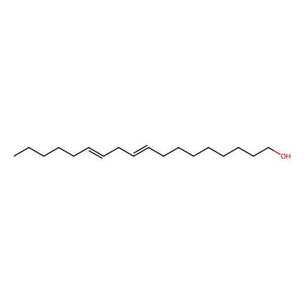 2D Structure of 9,12-Octadecadien-1-ol, (9Z,12Z)-