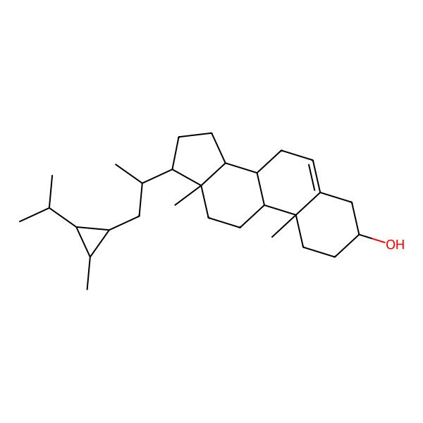 2D Structure of 10,13-dimethyl-17-[1-(2-methyl-3-propan-2-ylcyclopropyl)propan-2-yl]-2,3,4,7,8,9,11,12,14,15,16,17-dodecahydro-1H-cyclopenta[a]phenanthren-3-ol