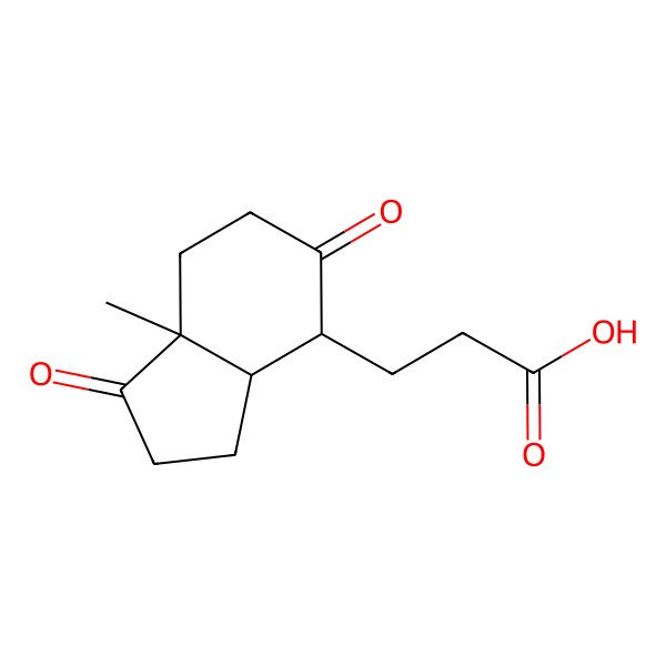 2D Structure of 9,17-Dioxo-1,2,3,4,10,19-hexanorandrostan-5-oic acid