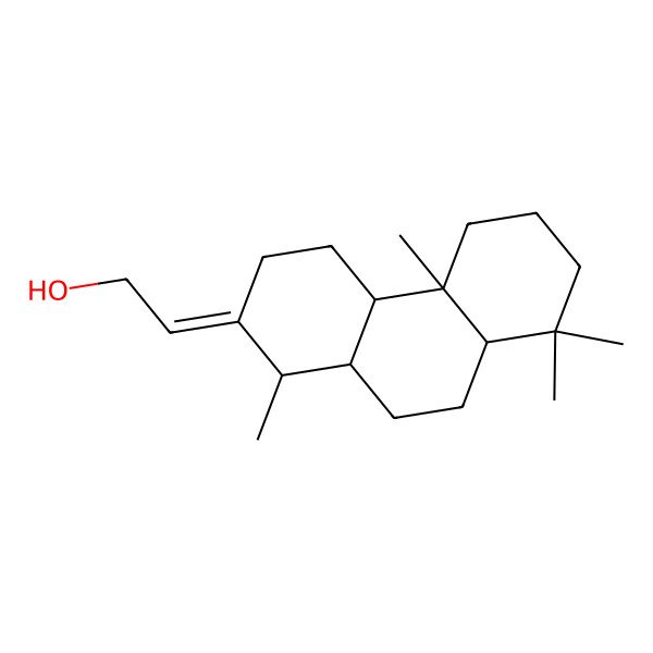 2D Structure of (2E)-2-[(1R,4aS,4bR,8aS,10aS)-1,4b,8,8-tetramethyl-3,4,4a,5,6,7,8a,9,10,10a-decahydro-1H-phenanthren-2-ylidene]ethanol