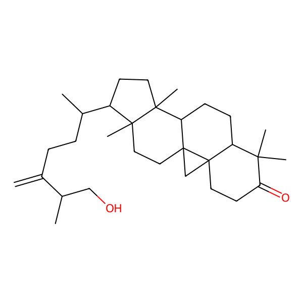 2D Structure of 9,19-Cyclolanostan-3-one, 26-hydroxy-24-methylene-, (25R)-