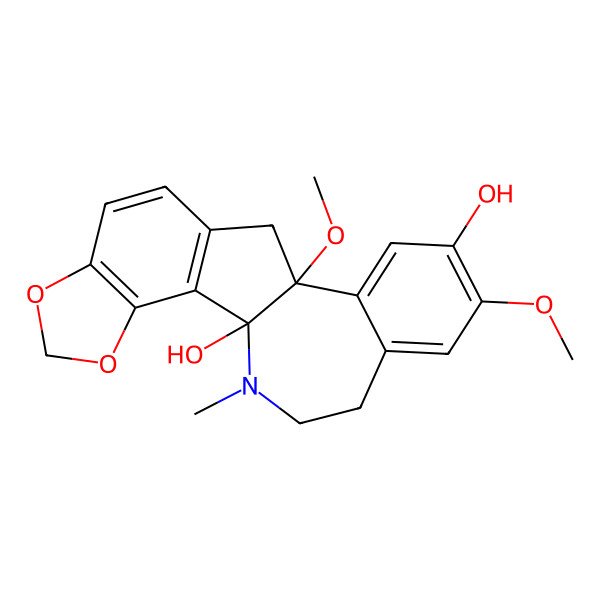 2D Structure of (1R,12R)-12,16-dimethoxy-21-methyl-4,6-dioxa-21-azapentacyclo[10.9.0.02,10.03,7.013,18]henicosa-2(10),3(7),8,13,15,17-hexaene-1,15-diol