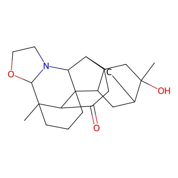 2D Structure of 15-Hydroxy-5,15-dimethyl-7-oxa-10-azaheptacyclo[12.6.2.01,11.05,20.06,10.012,17.017,21]docosan-19-one