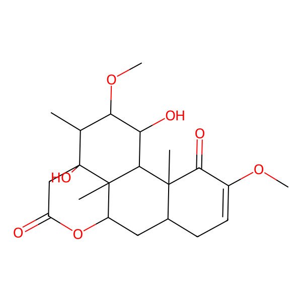 2D Structure of 13,16-Dihydroxy-4,15-dimethoxy-2,14,17-trimethyl-10-oxatetracyclo[7.7.1.02,7.013,17]heptadec-4-ene-3,11-dione