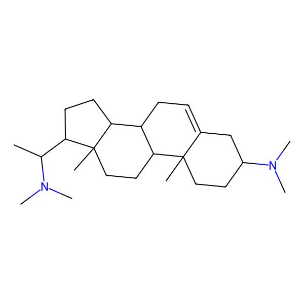2D Structure of 17-[1-(dimethylamino)ethyl]-N,N,10,13-tetramethyl-2,3,4,7,8,9,11,12,14,15,16,17-dodecahydro-1H-cyclopenta[a]phenanthren-3-amine