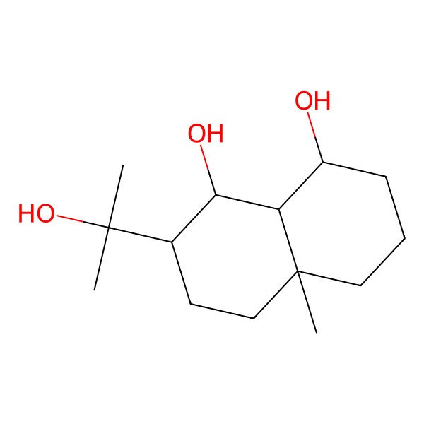 2D Structure of (1R,2R,4aR,8R,8aS)-2-(2-hydroxypropan-2-yl)-4a-methyl-2,3,4,5,6,7,8,8a-octahydro-1H-naphthalene-1,8-diol
