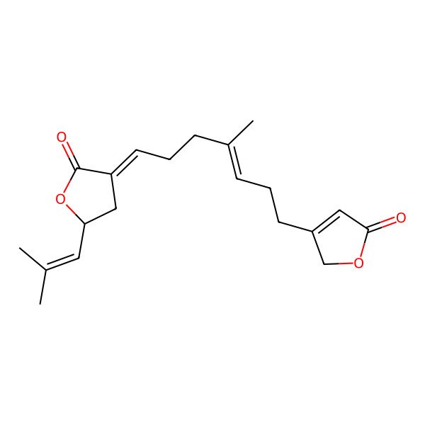 2D Structure of (3E,5S)-3-[(E)-4-methyl-7-(5-oxo-2H-furan-3-yl)hept-4-enylidene]-5-(2-methylprop-1-enyl)tetrahydrofuran-2-one