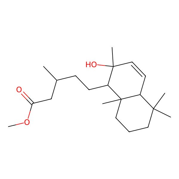 2D Structure of methyl (3R)-5-[(1R,2R,4aR,8aS)-2-hydroxy-2,5,5,8a-tetramethyl-4a,6,7,8-tetrahydro-1H-naphthalen-1-yl]-3-methylpentanoate