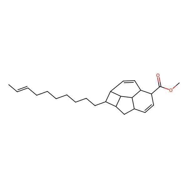 2D Structure of methyl (1S,2S,3R,6R,7R,10S,11S,12S)-2-[(E)-dec-8-enyl]tetracyclo[8.2.1.03,12.06,11]trideca-4,8-diene-7-carboxylate