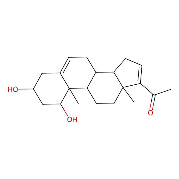 2D Structure of 1-[(1R,3R,8S,9S,10R,13S,14S)-1,3-dihydroxy-10,13-dimethyl-2,3,4,7,8,9,11,12,14,15-decahydro-1H-cyclopenta[a]phenanthren-17-yl]ethanone
