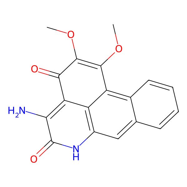 2D Structure of 12-amino-15,16-dimethoxy-10-azatetracyclo[7.7.1.02,7.013,17]heptadeca-1(17),2,4,6,8,12,15-heptaene-11,14-dione