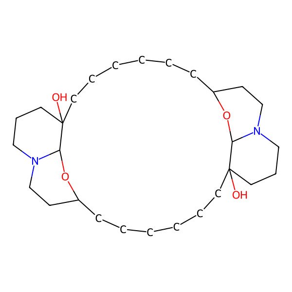 2D Structure of 9,30-Dioxa-11,25-diazapentacyclo[20.6.2.28,11.010,15.025,29]dotriacontane-1,15-diol