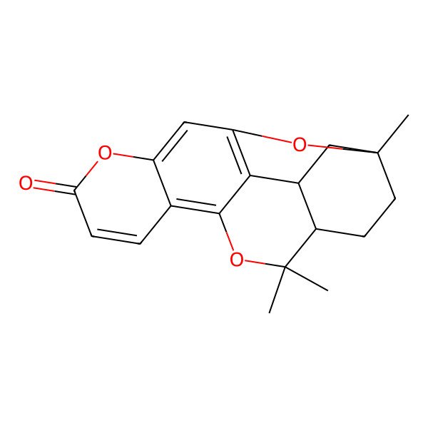 2D Structure of (12S,15R,17S)-11,11,15-trimethyl-4,10,19-trioxapentacyclo[13.3.1.03,8.09,18.012,17]nonadeca-1(18),2,6,8-tetraen-5-one