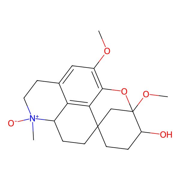 2D Structure of (1R,4R,5R,13S,14S)-5,8-dimethoxy-13-methyl-13-oxido-6-oxa-13-azoniapentacyclo[8.6.2.11,5.07,17.014,18]nonadeca-7,9,17-trien-4-ol