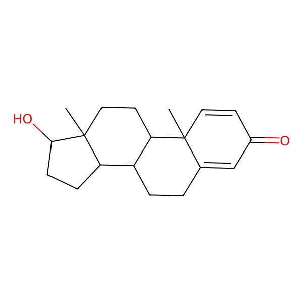 2D Structure of (8R,9R,10R,13S,14S,17S)-17-hydroxy-10,13-dimethyl-6,7,8,9,11,12,14,15,16,17-decahydrocyclopenta[a]phenanthren-3-one