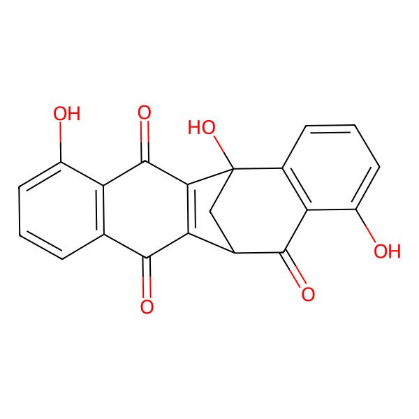 2D Structure of 8,12,17-Trihydroxypentacyclo[10.7.1.02,11.04,9.013,18]icosa-2(11),4(9),5,7,13(18),14,16-heptaene-3,10,19-trione