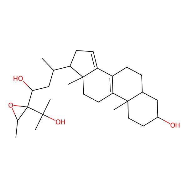 2D Structure of (3S,5S,10S,13R,17R)-17-[(2R,4S)-4-hydroxy-4-[(2R,3R)-2-(2-hydroxypropan-2-yl)-3-methyloxiran-2-yl]butan-2-yl]-10,13-dimethyl-2,3,4,5,6,7,11,12,16,17-decahydro-1H-cyclopenta[a]phenanthren-3-ol
