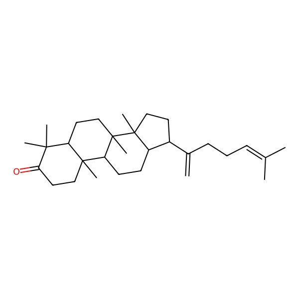 2D Structure of (5R,8R,9R,10R,13R,14R,17R)-4,4,8,10,14-pentamethyl-17-(6-methylhepta-1,5-dien-2-yl)-1,2,5,6,7,9,11,12,13,15,16,17-dodecahydrocyclopenta[a]phenanthren-3-one