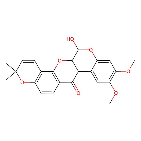 2D Structure of (1S,14S,22R)-22-hydroxy-17,18-dimethoxy-7,7-dimethyl-2,8,21-trioxapentacyclo[12.8.0.03,12.04,9.015,20]docosa-3(12),4(9),5,10,15,17,19-heptaen-13-one