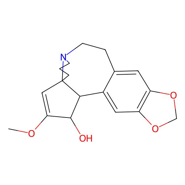 2D Structure of (2R,6R)-4-methoxy-16,18-dioxa-10-azapentacyclo[11.7.0.02,6.06,10.015,19]icosa-1(20),4,13,15(19)-tetraen-3-ol