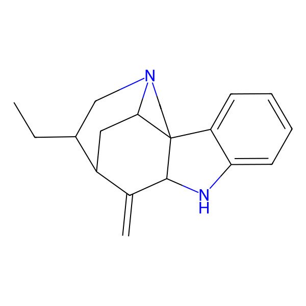 2D Structure of (1S,9S,11S,12S,17S)-12-ethyl-10-methylidene-8,14-diazapentacyclo[9.5.2.01,9.02,7.014,17]octadeca-2,4,6-triene