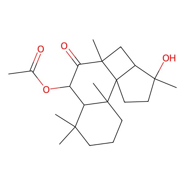 2D Structure of [(1S,2S,7S,8S,10S,12S,13S)-13-hydroxy-2,6,6,10,13-pentamethyl-9-oxo-8-tetracyclo[8.5.0.01,12.02,7]pentadecanyl] acetate