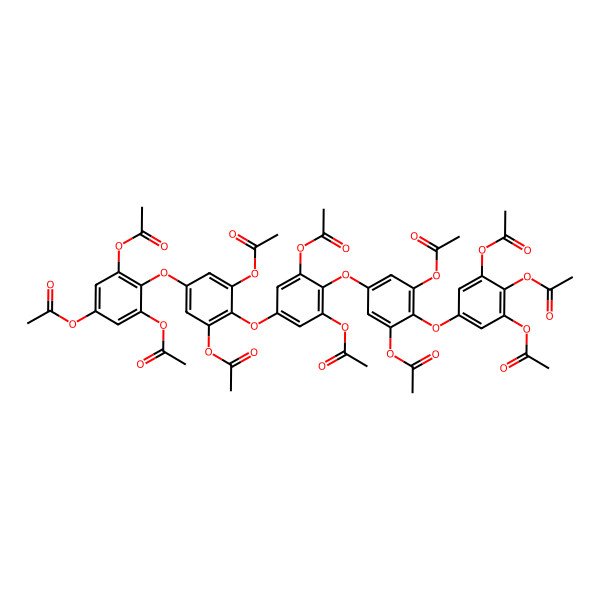 2D Structure of [3,5-Diacetyloxy-4-[3,5-diacetyloxy-4-[3,5-diacetyloxy-4-[3,5-diacetyloxy-4-(3,4,5-triacetyloxyphenoxy)phenoxy]phenoxy]phenoxy]phenyl] acetate